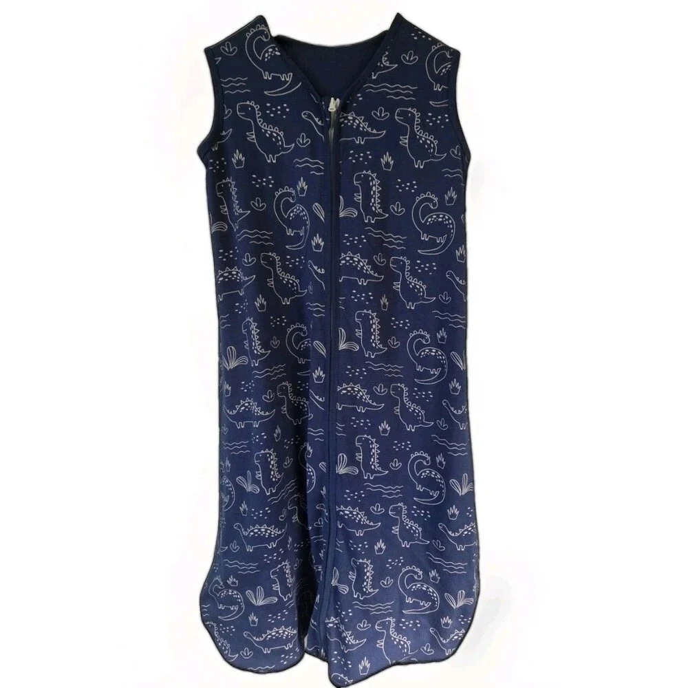 Baby Toddler Sleep Sack 0.5 TOG Blue Dinosaur Cotton 2-Way Zipper XL 2T New